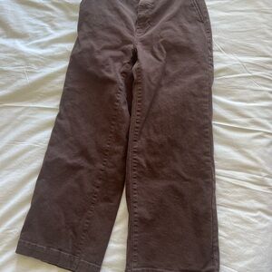 Oak + Fort Brown Wide Leg Jeans